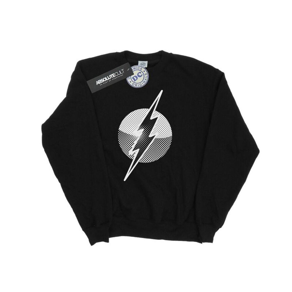 DC Comics Mens Flash Spot Logo Sweatshirt / Black